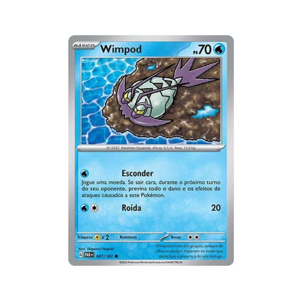 Wimpod 047/182 in Portuguese Paradox Rift Pokémon TCG