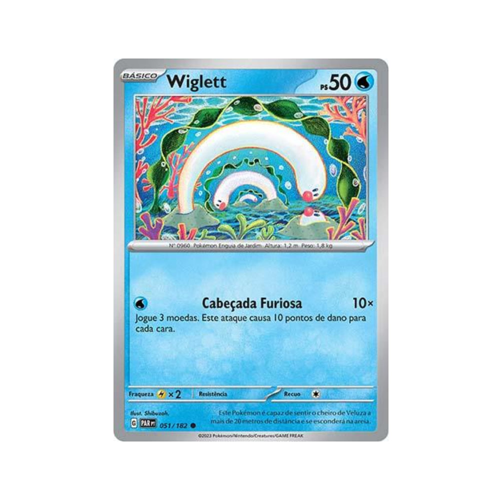 Wiglett 051/182 in Portuguese Paradox Rift Pokémon TCG