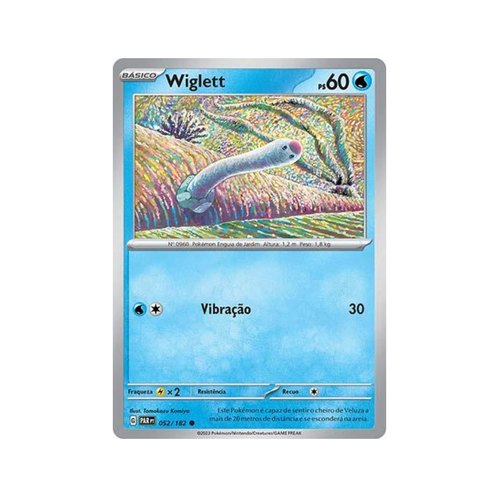 Wiglett 052/182 in Portuguese Paradox Rift Pokémon TCG