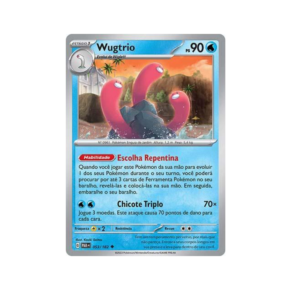 Wugtrio 053/182 in Portuguese Paradox Rift Pokémon TCG