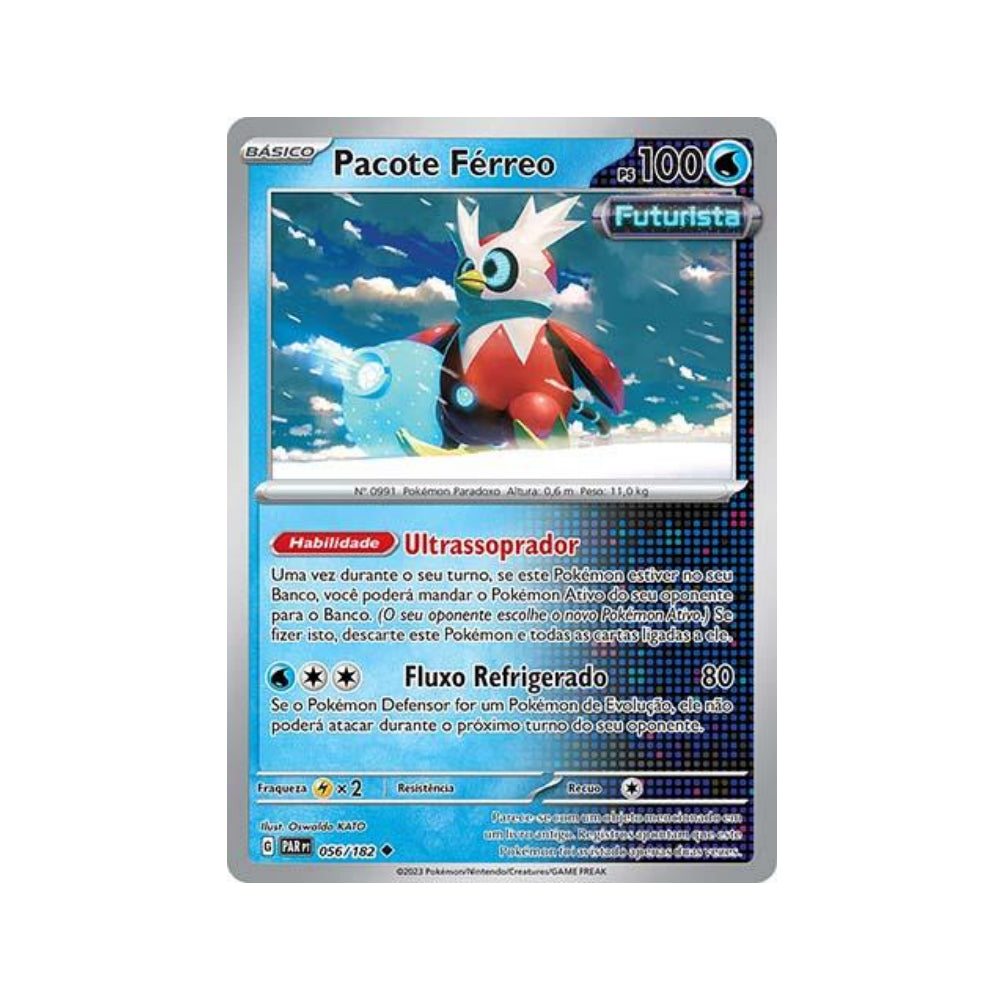 Iron Bundle 056/182 in Portuguese Paradox Rift Pokémon TCG