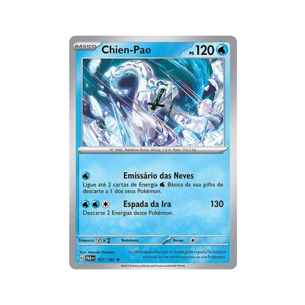 Chien-Pao 057/182 in Portuguese Paradox Rift Pokémon TCG