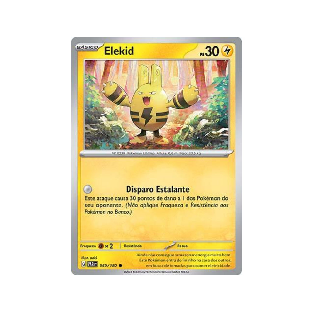 Elekid 059/182 in Portuguese Paradox Rift Pokémon TCG