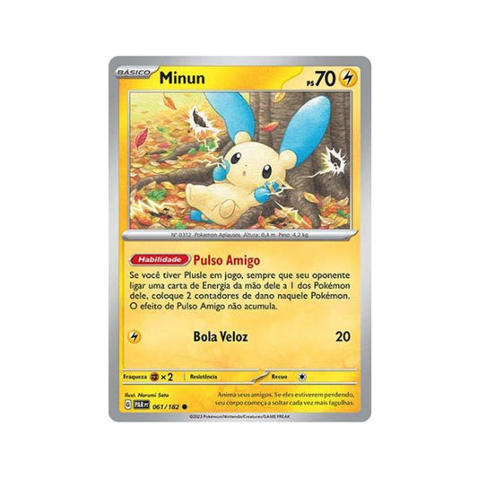 Minun 061/182 in Portuguese Paradox Rift Pokémon TCG