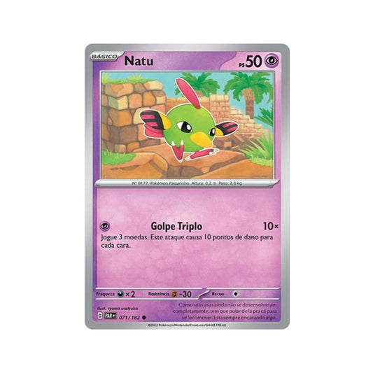 Natu 071/182 in Portuguese Paradox Rift Pokémon TCG