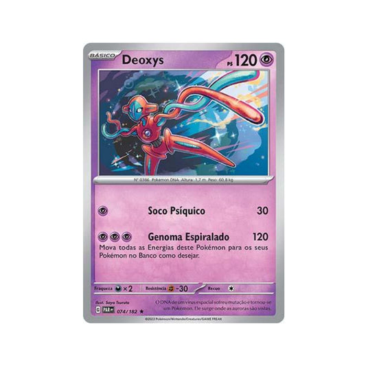 Deoxys 074/182 in Portuguese Paradox Rift Pokémon TCG