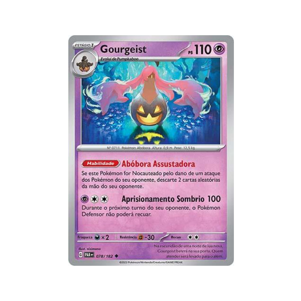 Gourgeist 078/182 in Portuguese Paradox Rift Pokémon TCG