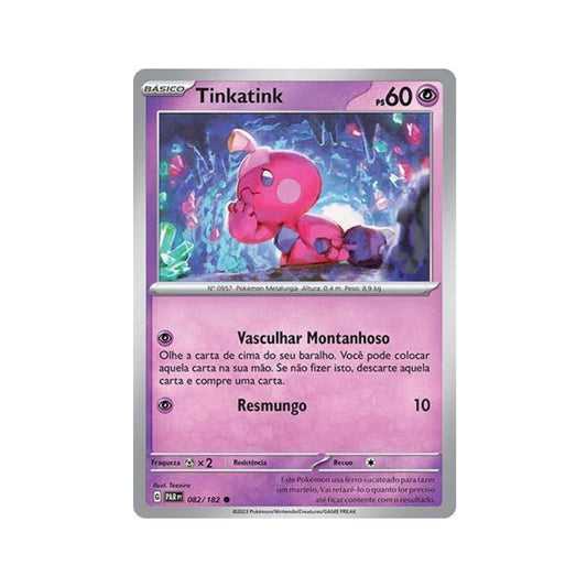 Tinkatink 082/182 in Portuguese Paradox Rift Pokémon TCG