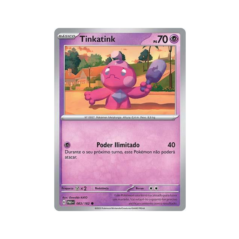 Tinkatink 083/182 in Portuguese Paradox Rift Pokémon TCG