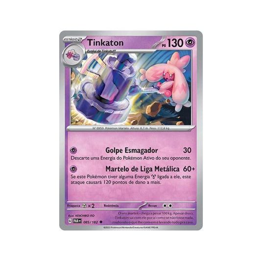 Tinkaton 085/182 in Portuguese Paradox Rift Pokémon TCG