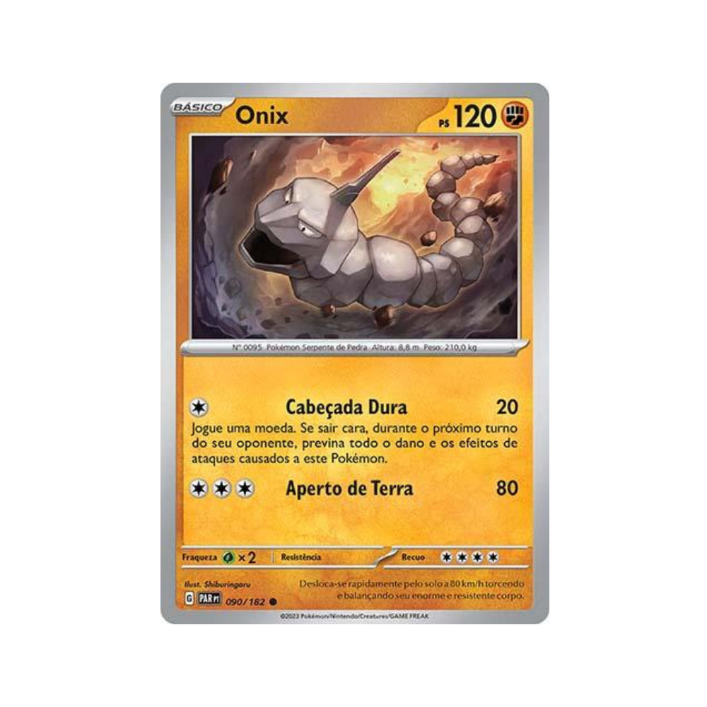 Onix 090/182 in Portuguese Paradox Rift Pokémon TCG