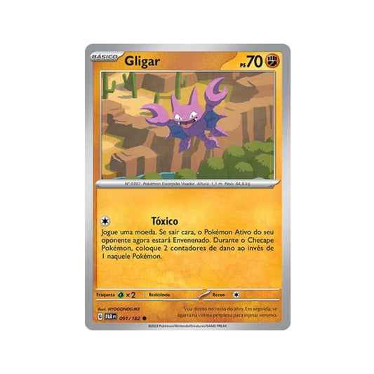 Gligar 091/182 in Portuguese Paradox Rift Pokémon TCG