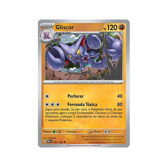 Gliscor 092/182 in Portuguese Paradox Rift Pokémon TCG