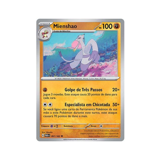 Mienshao 097/182 in Portuguese Paradox Rift Pokémon TCG