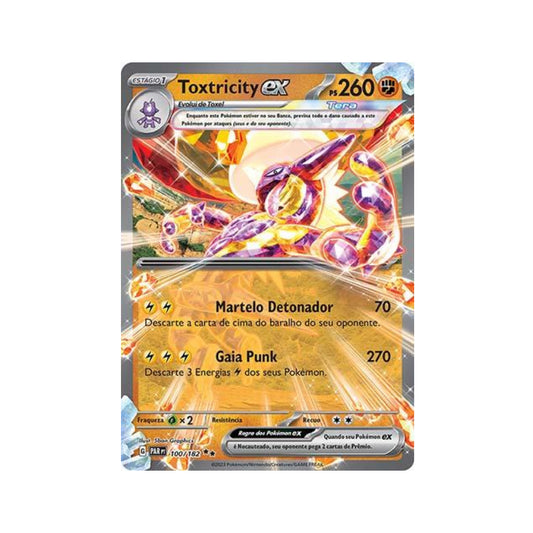 Toxtricity ex 100/182 in Portuguese Paradox Rift Pokémon TCG