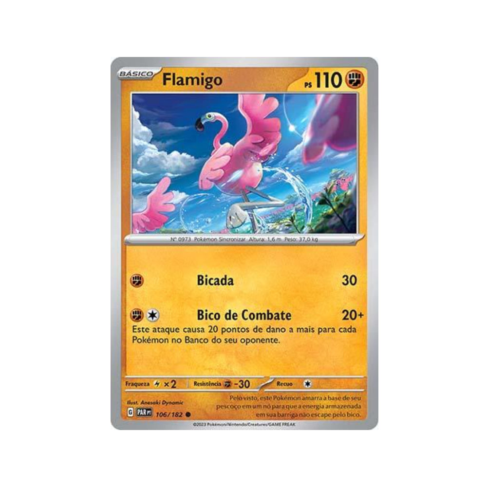 Flamigo 106/182 in Portuguese Paradox Rift Pokémon TCG