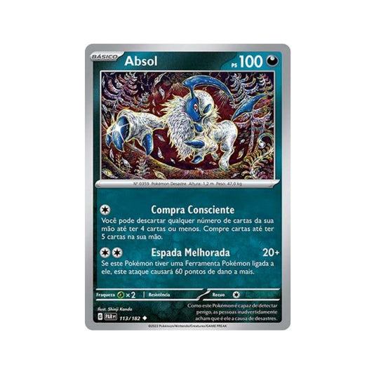 Absol 113/182 in Portuguese Paradox Rift Pokémon TCG