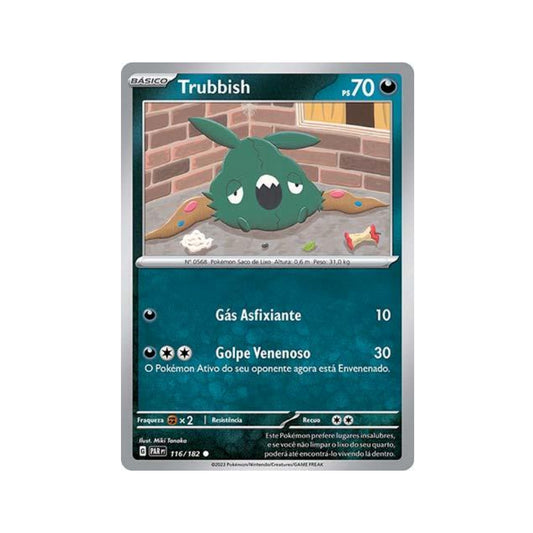 Trubbish 116/182 in Portuguese Paradox Rift Pokémon TCG