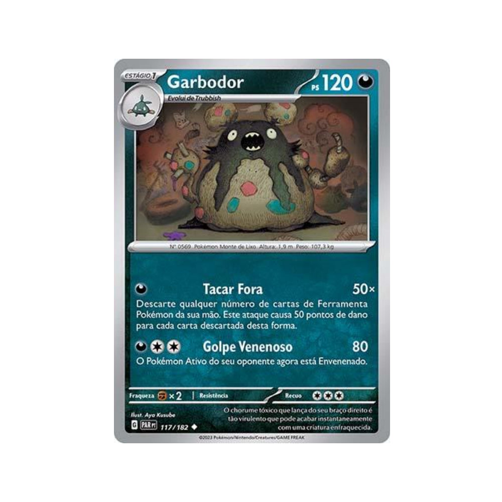 Garbodor 117/182 in Portuguese Paradox Rift Pokémon TCG