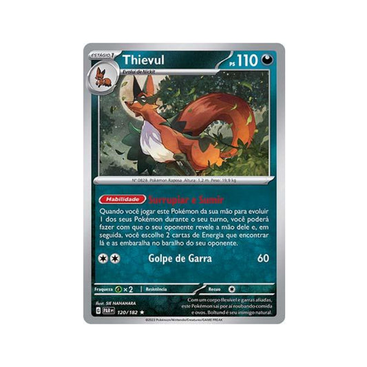 Thievul 120/182 in Portuguese Paradox Rift Pokémon TCG