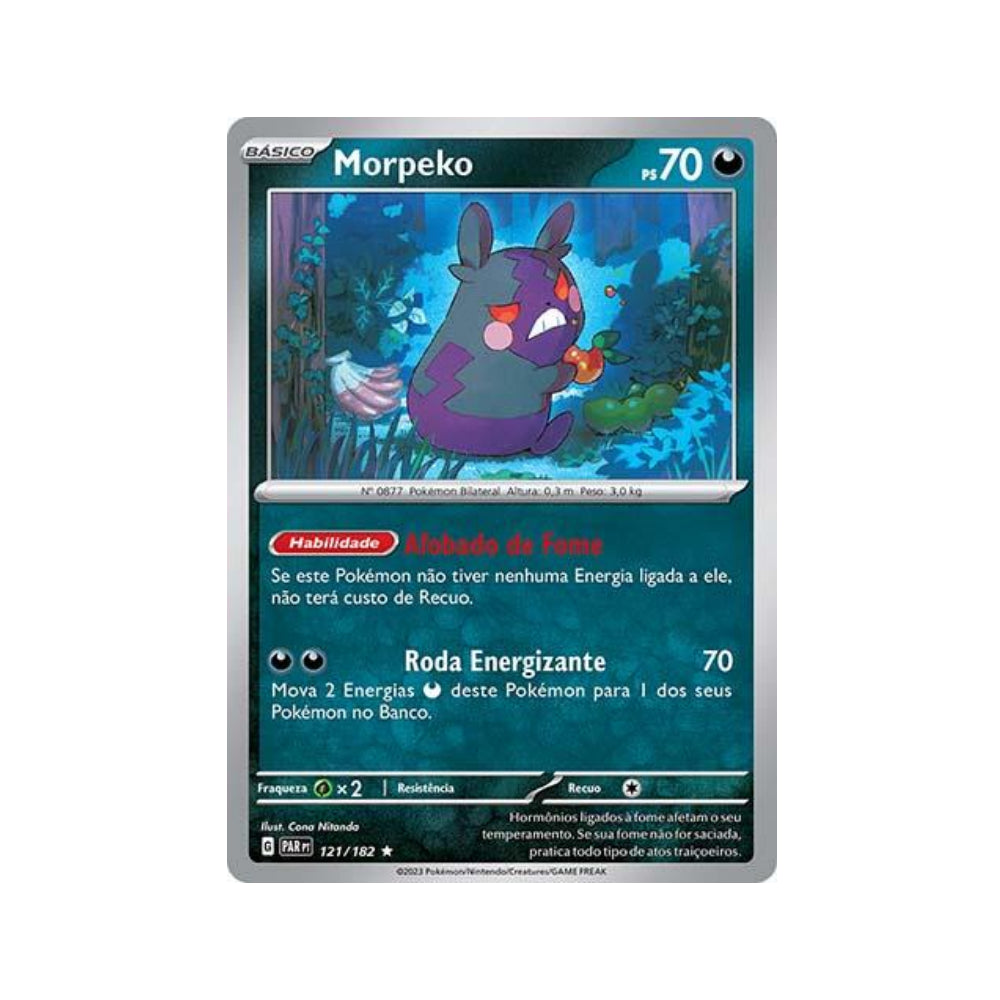 Morpeko 121/182 in Portuguese Paradox Rift Pokémon TCG