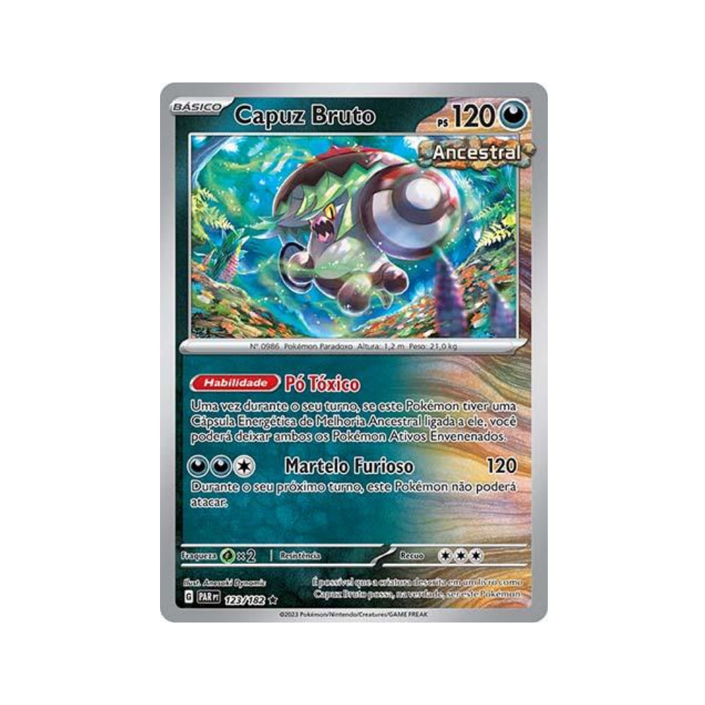 Brute Bonnet 123/182 in Portuguese Paradox Rift Pokémon TCG