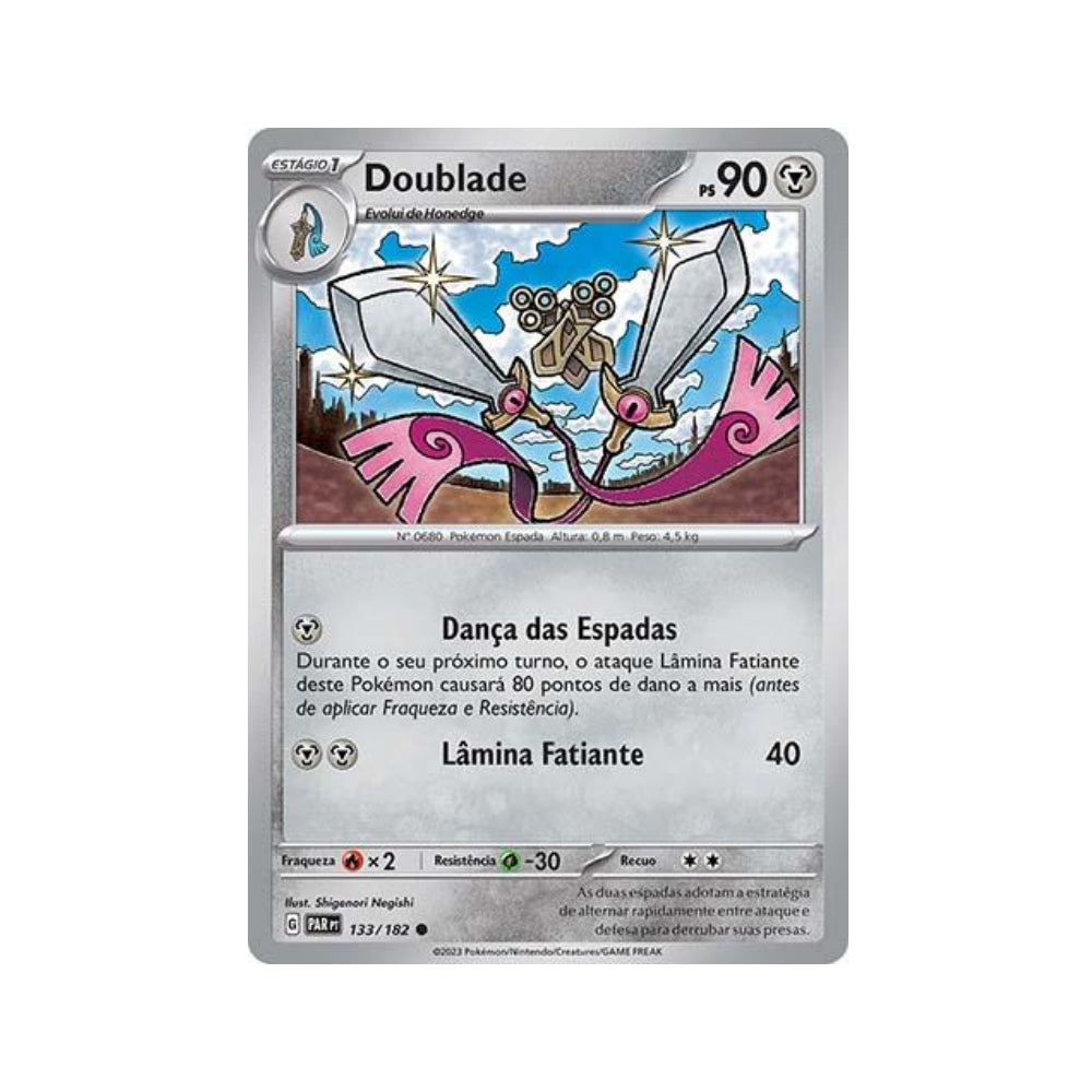 Doublade 133/182 in Portuguese Paradox Rift Pokémon TCG