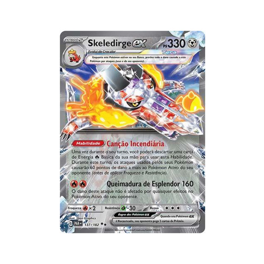 Skeledirge ex 137/182 in Portuguese Paradox Rift Pokémon TCG