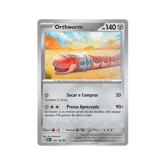 Orthworm 138/182 in Portuguese Paradox Rift Pokémon TCG