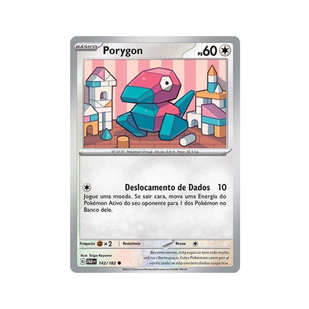 Porygon 142/182 in Portuguese Paradox Rift Pokémon TCG