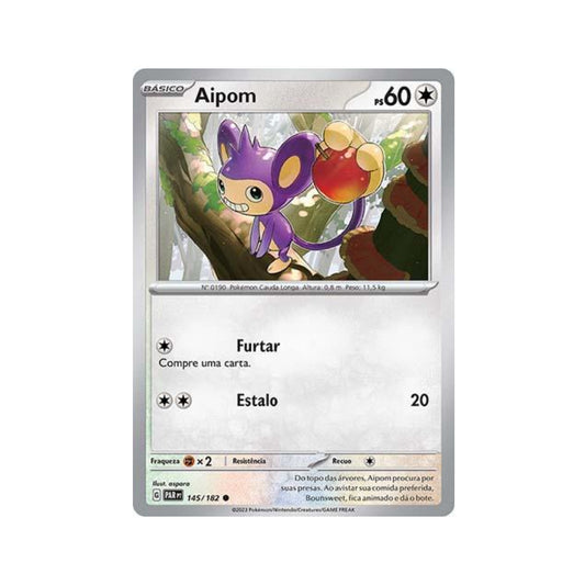 Aipom 145/182 in Portuguese Paradox Rift Pokémon TCG