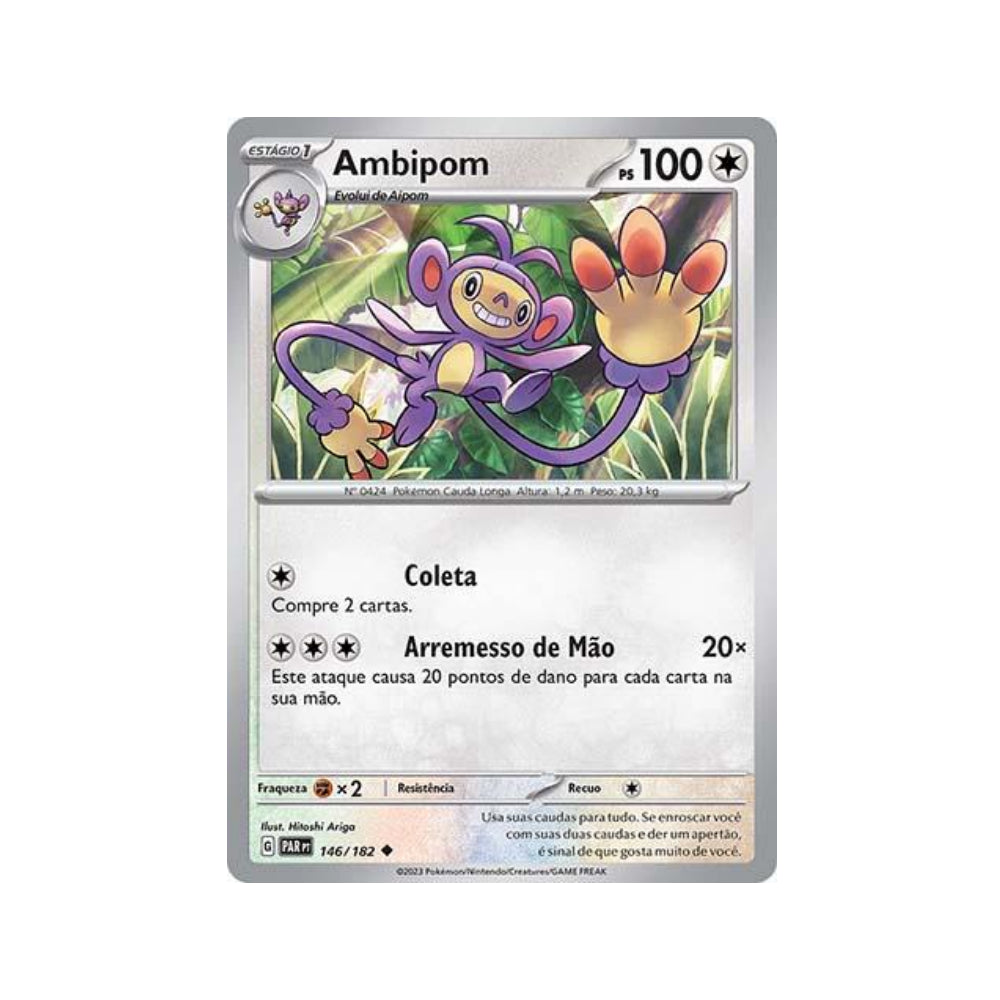 Ambipom 146/182 in Portuguese Paradox Rift Pokémon TCG