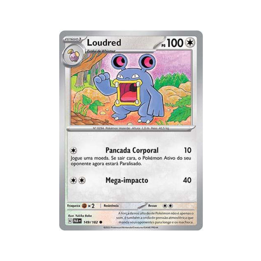 Loudred 149/182 in Portuguese Paradox Rift Pokémon TCG