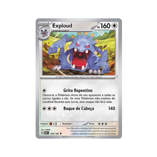 Exploud 150/182 in Portuguese Paradox Rift Pokémon TCG