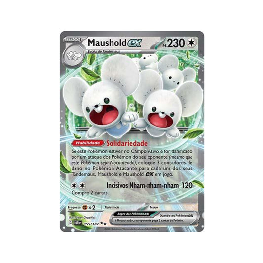 Maushold ex 155/182 in Portuguese Paradox Rift Pokémon TCG