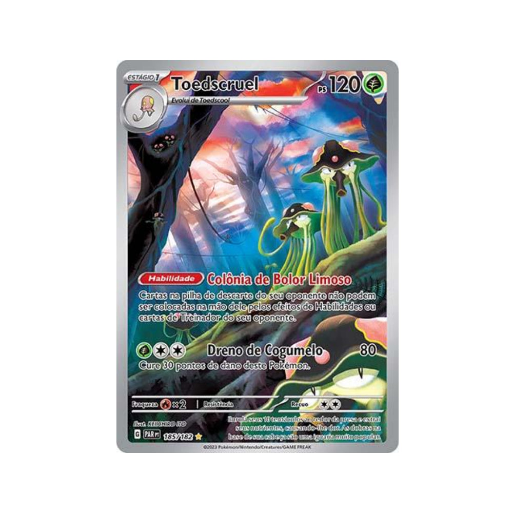 Toedscruel 185/182 in Portuguese Paradox Rift Pokémon TCG