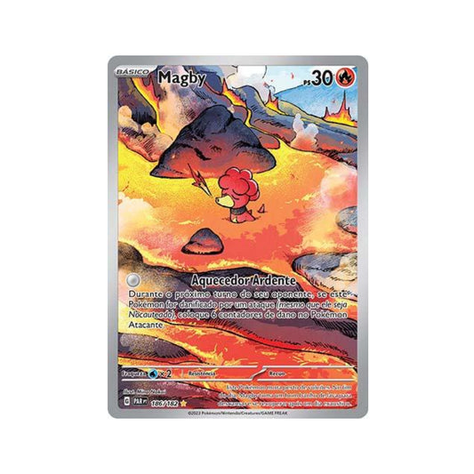 Magby 186/182 in Portuguese Paradox Rift Pokémon TCG