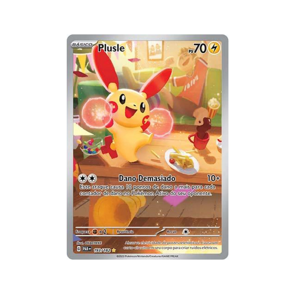 Plusle 193/182 in Portuguese Paradox Rift Pokémon TCG