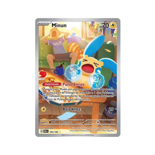 Minun 194/182 in Portuguese Paradox Rift Pokémon TCG