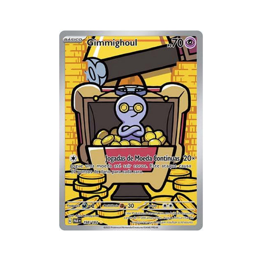 Gimmighoul 198/182 in Portuguese Paradox Rift Pokémon TCG