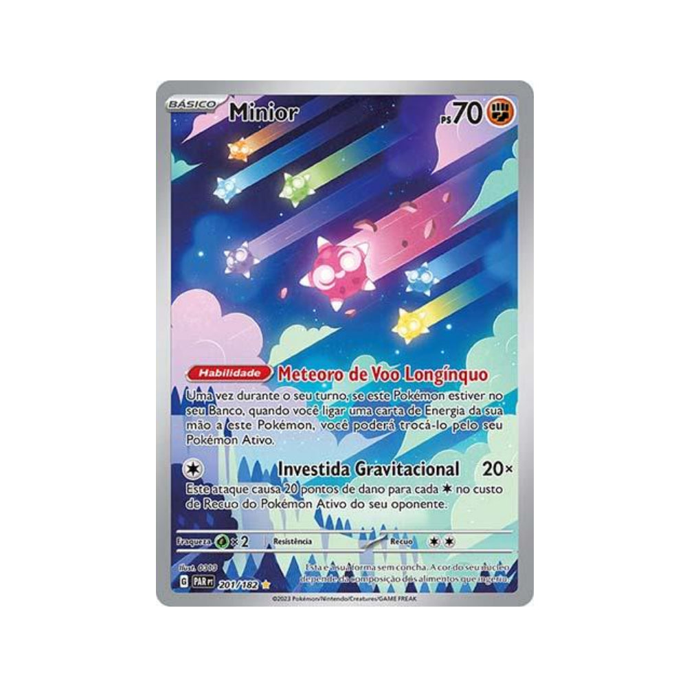 Minior 201/182 in Portuguese Paradox Rift Pokémon TCG