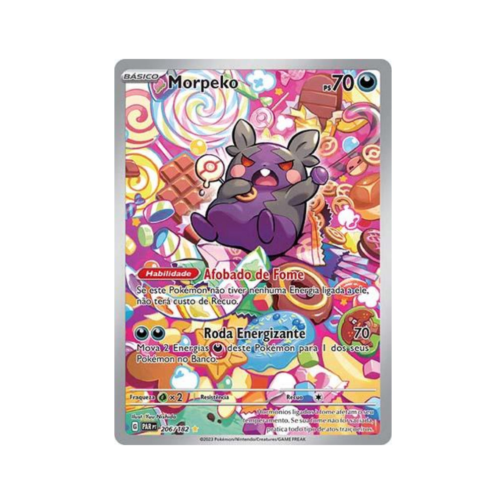 Morpeko 206/182 in Portuguese Paradox Rift Pokémon TCG