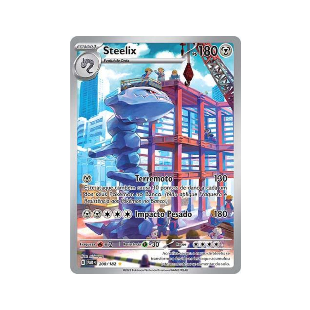 Steelix 208/182 in Portuguese Paradox Rift Pokémon TCG