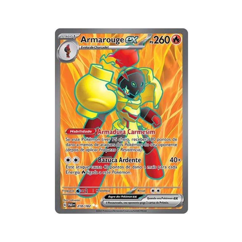 Armarouge ex 218/182 in Portuguese Paradox Rift Pokémon TCG