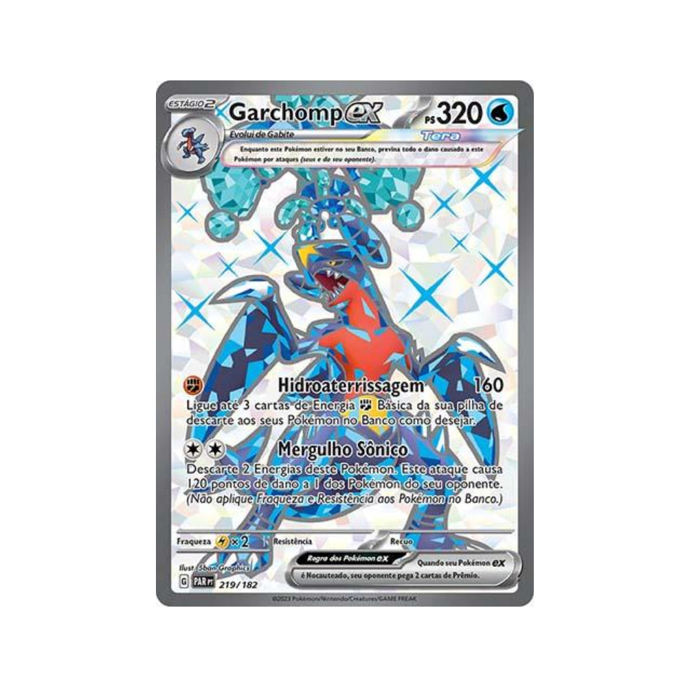 Garchomp ex 219/182 in Portuguese Paradox Rift Pokémon TCG