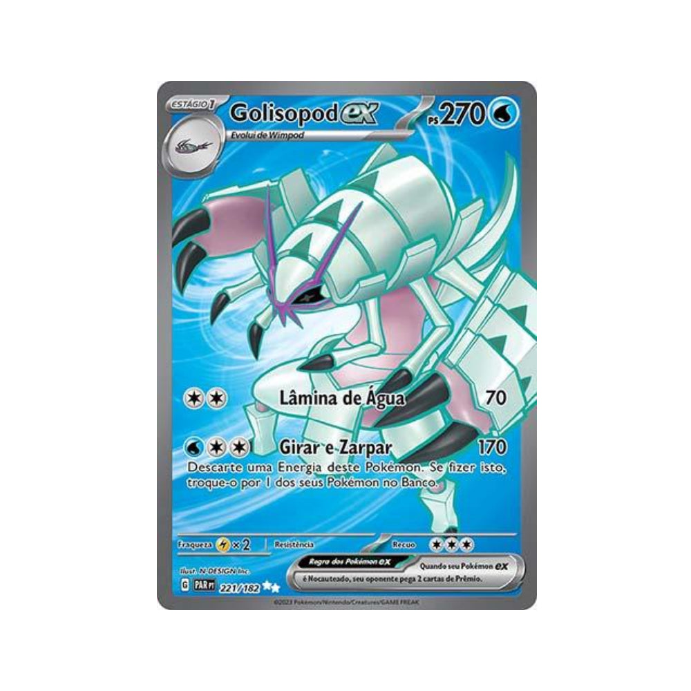 Golisopod ex 221/182 in Portuguese Paradox Rift Pokémon TCG