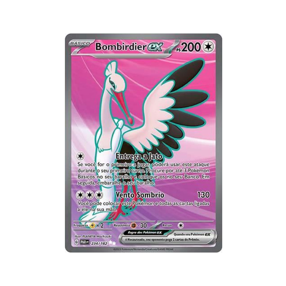 Bombirdier ex 234/182 in Portuguese Paradox Rift Pokémon TCG