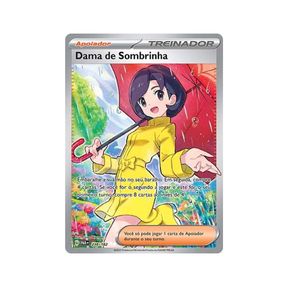 Parasol Lady 238/182 in Portuguese Paradox Rift Pokémon TCG