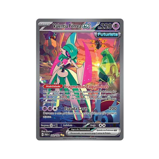 Iron Valiant ex 249/182 in Portuguese Paradox Rift Pokémon TCG