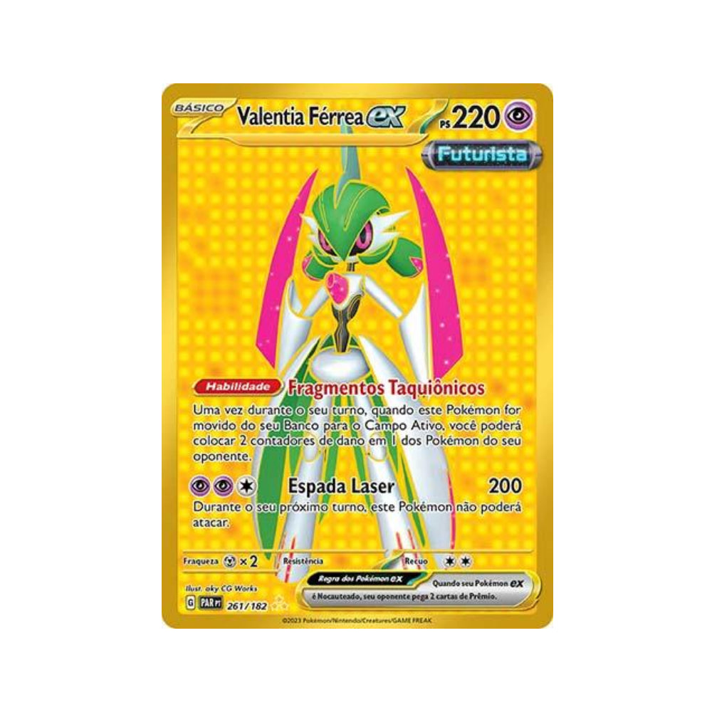 Iron Valiant ex 261/182 in Portuguese Paradox Rift Pokémon TCG